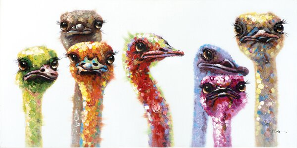 IMAGELAND АКРИЛНА КАРТИНА BIG OSTRICH FAMILIY