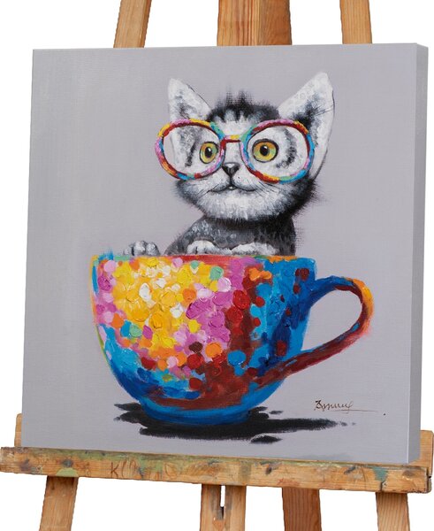 IMAGELAND АКРИЛНА КАРТИНА CAT IN COLOURED CUP