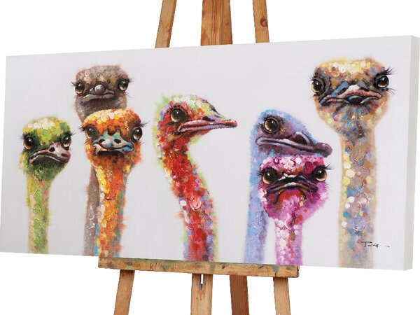 IMAGELAND АКРИЛНА КАРТИНА BIG OSTRICH FAMILIY