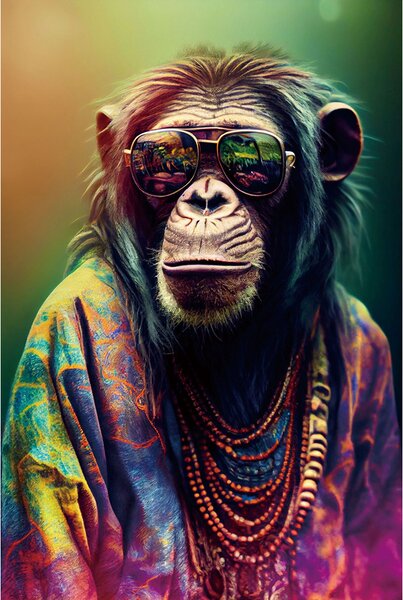IMAGELAND СТЪКЛЕНА КАРТИНА HIPPIE STYLE