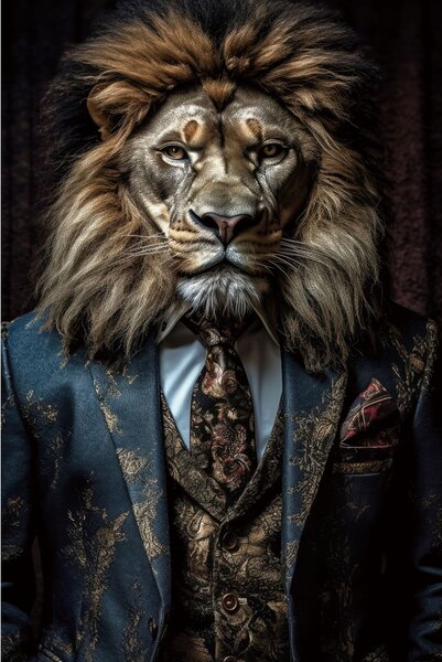 IMAGELAND СТЪКЛЕНА КАРТИНА LION'S CLUB