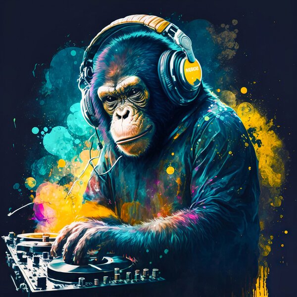 IMAGELAND АЛУМИНИЕВА КАРТИНА MONKEY DJ