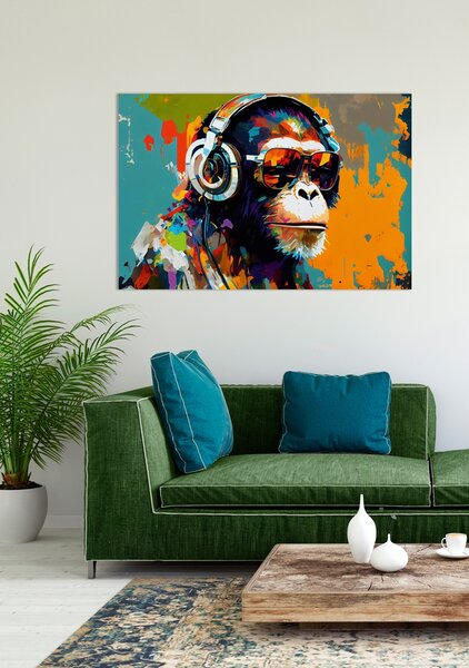 IMAGELAND КАРТИНА АКРИЛНО СТЪКЛО DJ CHIMPANZEE