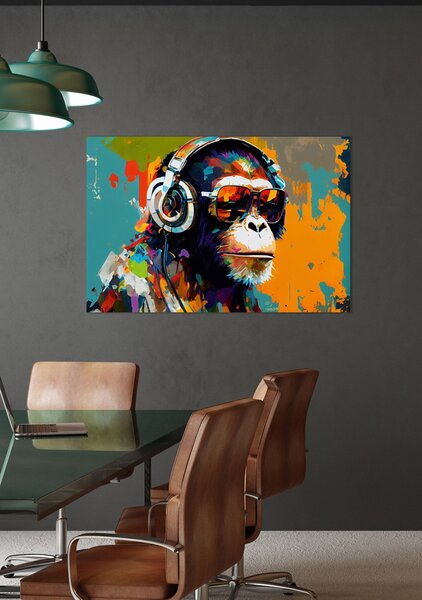 IMAGELAND КАРТИНА АКРИЛНО СТЪКЛО DJ CHIMPANZEE