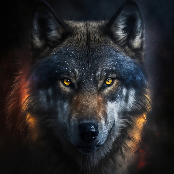 IMAGELAND КАРТИНА АКРИЛНО СТЪКЛО MYSTERIOUS WOLF