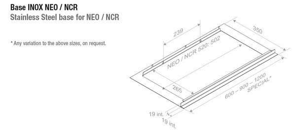 PANDO АБСОРБАТОР ЗА ВГР. NEO 52CM INOX V.850 SEC