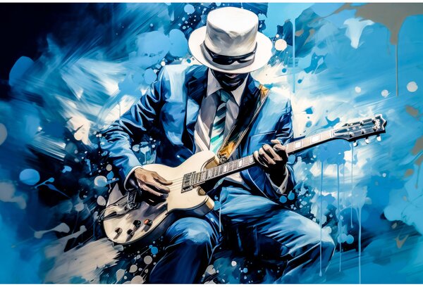 IMAGELAND КАРТИНА АКРИЛНО СТЪКЛО BLUE MUSIC