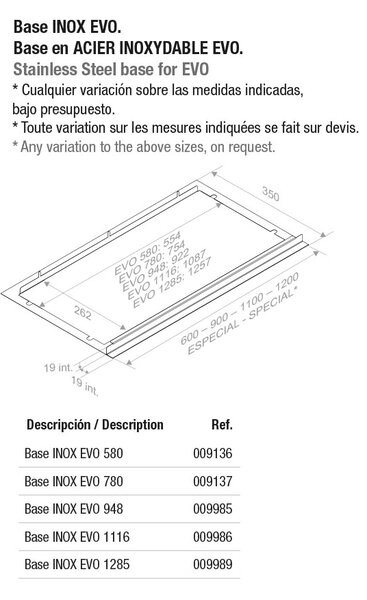PANDO АБСОРБАТОР ЗА ВГР. EVO 78CM INOX V.1050 ECO