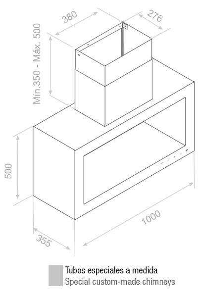 PANDO ДЕКОРАТИВЕН АБСОРБАТОР P-960/100 V1250 ЧЕРЕН