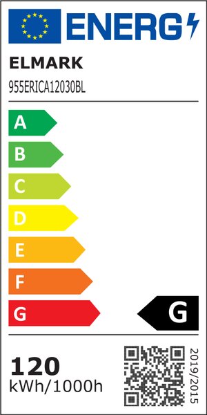 ERICA LED ПЕНДЕЛ 120W 3000K, ЧЕРЕН