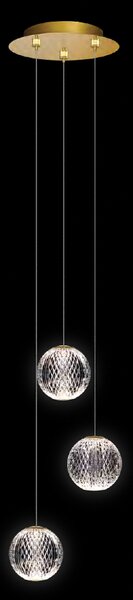 DIAMOND LED ПЕНДЕЛ 12W 3000K, ЗЛАТО