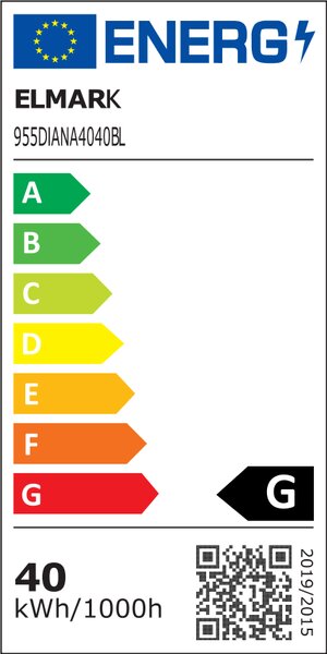 DIANA LED ПЕНДЕЛ 40W 4000K, ЧЕРЕН