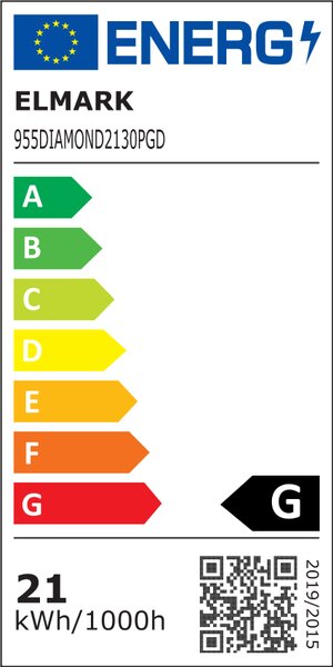 DIAMOND LED ПЕНДЕЛ 21W 3000K, ЗЛАТО