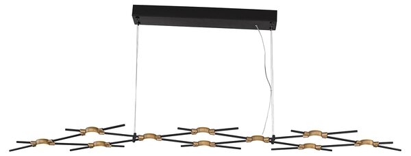 MODULAR LED ПЕНДЕЛ 24W 3000K, ЧЕРНО+ЗЛАТО