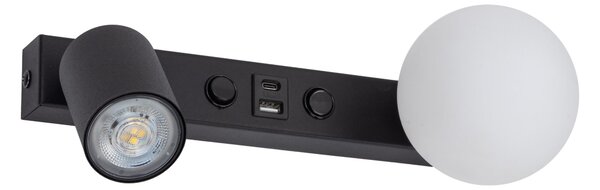 TK LIGHTING АПЛИК+USB VOX 10152 1XGU10+1XG9 БЯЛ/ЧЕ