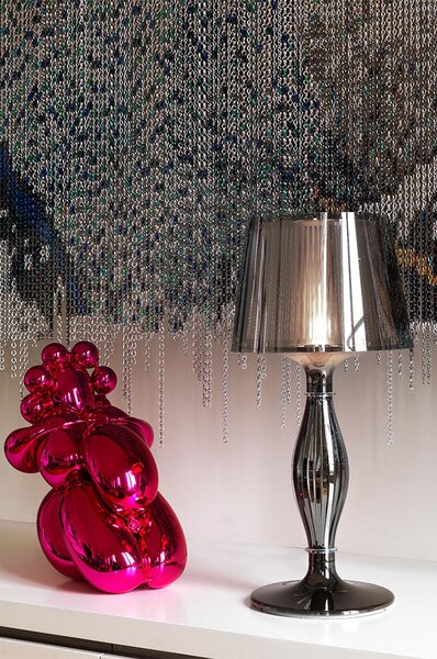 SLAMP НАСТОЛНА ЛАМПА LIZA M 1X12W E27 БЯЛ/ХРОМ