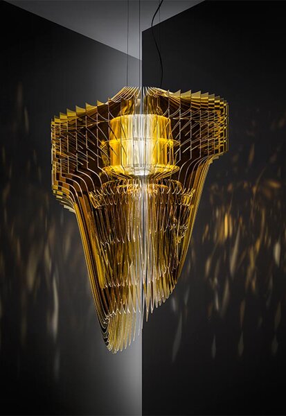 SLAMP ПЕНДЕЛ ARIA S 2X12W+1X7W E27 ЗЛАТО