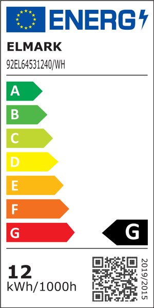 EL-6453 LED ЛУНА ВМ 12W 4000K 38° С РЕШЕТКА БЯЛА