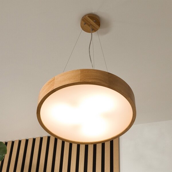 Полилей на кабел OAK 3xE27/60W/230V дъб Ø47,5 см