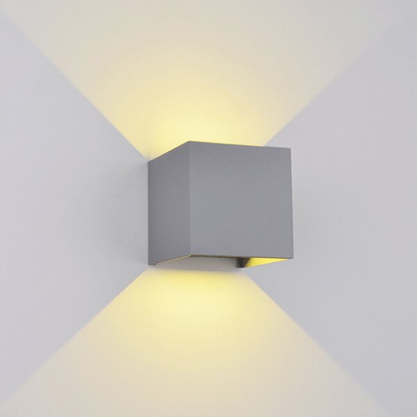 969 LED АПЛИК КВАДРАТ 2X5W 4000K IP54 СИВ