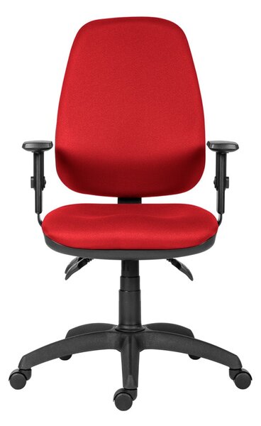 Работен стол Antares 1540 ASYN BR16, до 130кг, дамаска, асинхронен механизъм, коригиране на височината, заключване в позиция, червен
