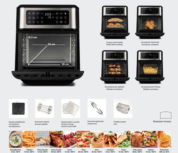 GIRMI ФУРНА AIR FRYER FG97 1600-1800W