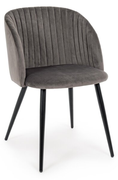 BIZZOTTO ТРАПЕЗЕН СТОЛ QUEEN VELVET 53X81,5 СИВ