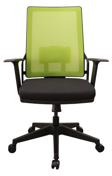 Работен стол RFG Trento 02 W, до 120кг, дамаска/меш, MultiTilt механизъм, коригиране на височината, лумбална опора, заключване в позиция, черно-зелен