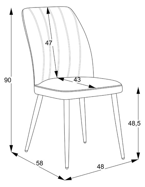 ТРАПЕЗЕН СТОЛ VAREL 48X58X90 NORDIC 13