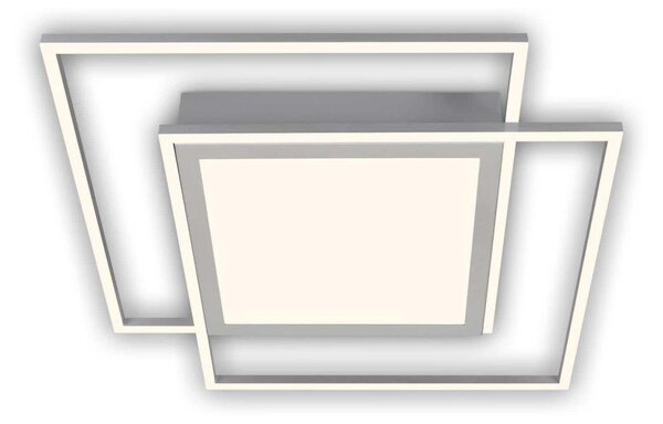 Brilo - LED таванно осветително тяло 2xLED/16W/230V + LED/19W 51,5x51,5 cm матов хром