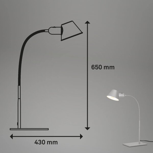 Brilo - Настолна лампа 1xE27/10W/230V матов хром