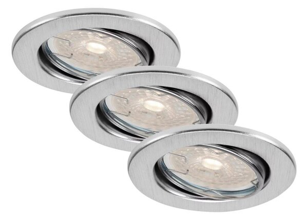 Brilo - комплект 3x димируеми LED вградени таванни осветителни тела за баня DIMM LED/5,5W/230V IP23