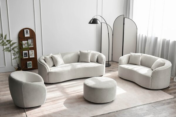 Триместен диван DOLCE VITA 224x96x73 слонова кост