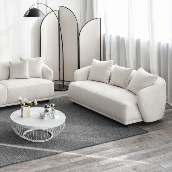 Двуместен диван FAMIGLIA 170x91x71 слонова кост
