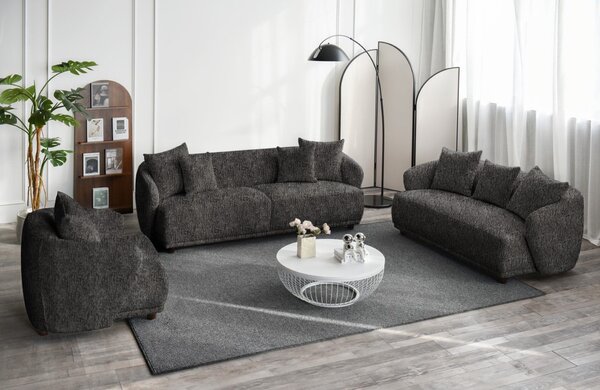 Двуместен диван FAMIGLIA 170x91x71 графит