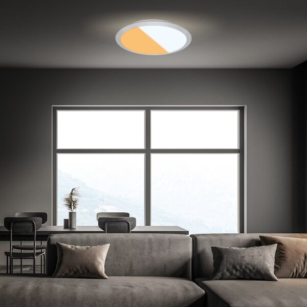 Brilo - LED плафон CTS LED/21W/230V 3000/4000K диаметър 37 см матов хром