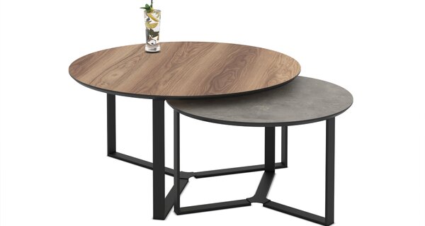Помощни маси 2бр. Miami 90x90x45 Hazar/Retro Stone