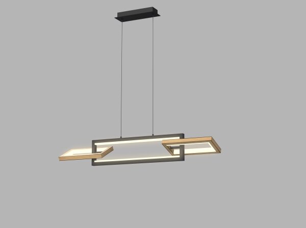 Wofi 7022-306- LED Димируем пендел MATERA LED/30W/230V черен/кафяв