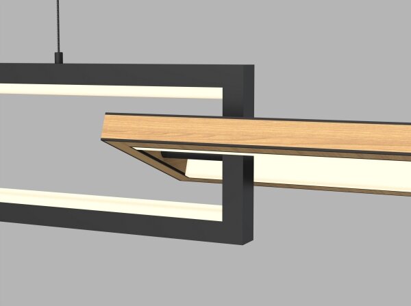 Wofi 7022-306- LED Димируем пендел MATERA LED/30W/230V черен/кафяв