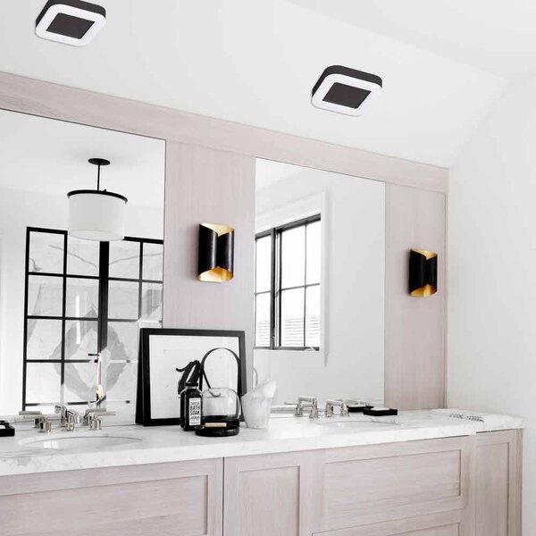 V LED ПЛАФОН DOLCE/SQ 15W 4000K BK IP65