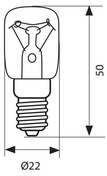 V ЛАМПА ЗА ПЕЧКА E14 15W 300C