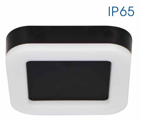 V LED ПЛАФОН DOLCE/SQ 15W 4000K BK IP65