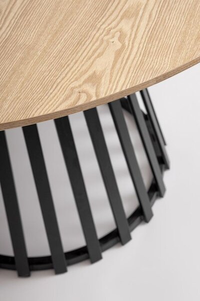 Bizzotto Кръгла маса Cillian черно/натурал D120 cm