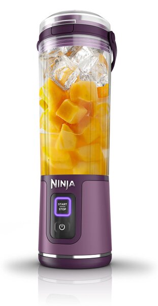 Преносим блендер Ninja Blast BC151EUPR, 7.4W, 530 мл, Стоманен нож с 6 остриета, Трошене на лед, До 10 цикъла, Без BPA, USB-C, Лилав