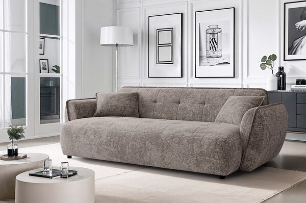 Кафяво-сив шенилов диван 250 cm Nelia Big – Ropez
