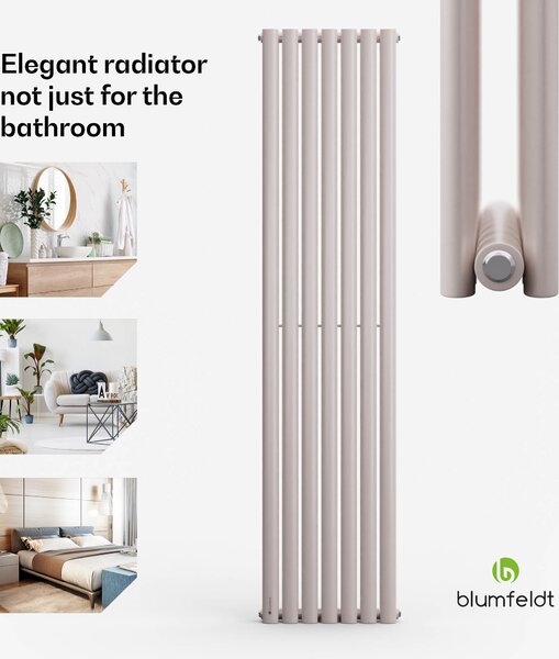 Blumfeldt Tallheo, 41 x 180, радиатор, радиатор за баня, тръбен радиатор, 1435 W, топла вода, 1/2
