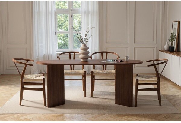 Трапезна маса с орехов декор 89,5x180 cm Sablin – Kalune Design