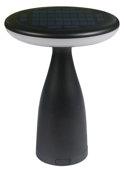 СОЛАРНА НАСТОЛНА ЛАМПА 5W IP65, ЧЕРЕН