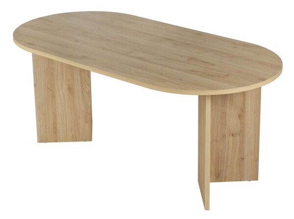 Трапезна маса с дъбов декор 89,5x180 cm Sablin – Kalune Design