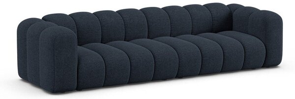Тъмносин шенилов диван 290 cm Lupine – Micadoni